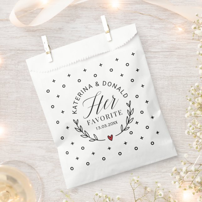 Midnight Snack Elegant Wedding  Favor Bag (Clipped)