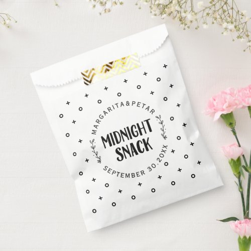 Midnight Snack Elegant Wedding  Favor Bag