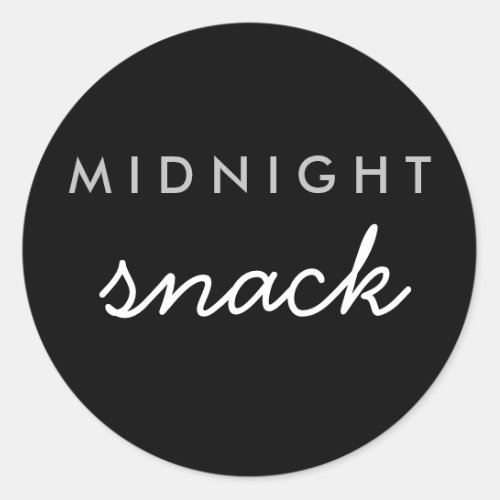 Midnight Snack Sticker Black Silver