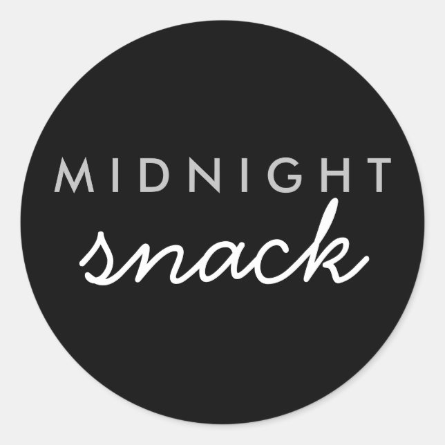 Midnight Snack Sticker Black Silver (Front)