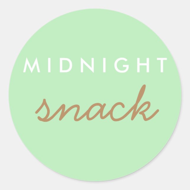 Midnight Snack Sticker Mint Green Brown (Front)