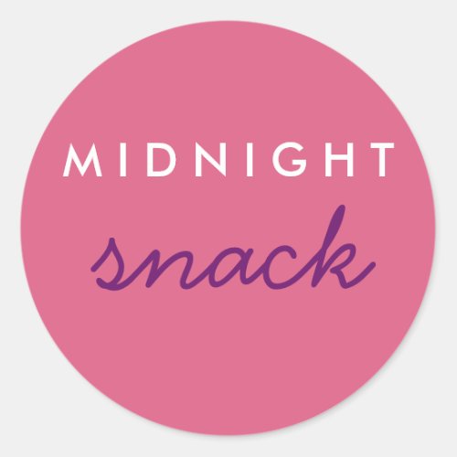 Midnight Snack Sticker Pink Purple