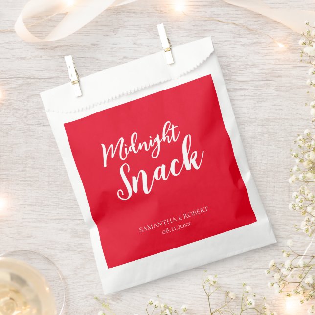 Midnight Snack Wedding Favor Bag (Clipped)