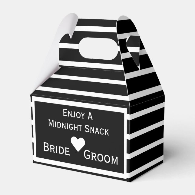Midnight Snack Wedding Favor Box (Front Side)