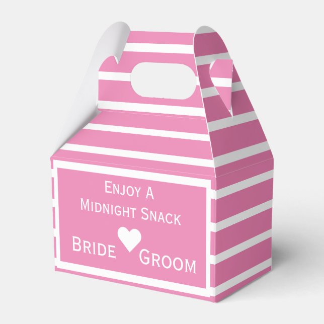 Midnight Snack Wedding Favor Box (Front Side)