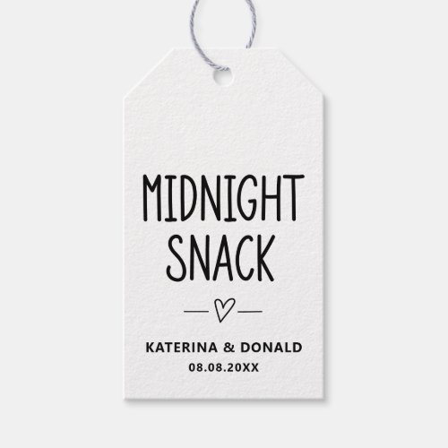 Midnight Snack Wedding Gift Tags