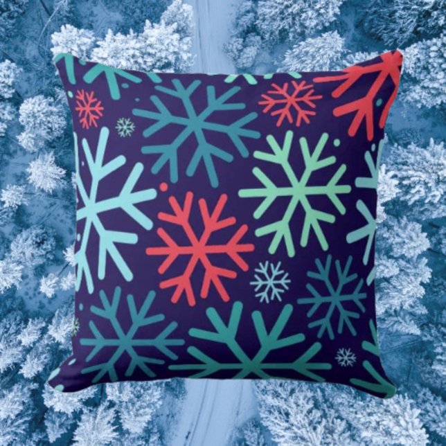 Midnight Snowfall Throw Pillow (Creator Uploaded)