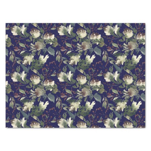 Midnight Snowstorm in the Pines Seamless  Tissue Paper