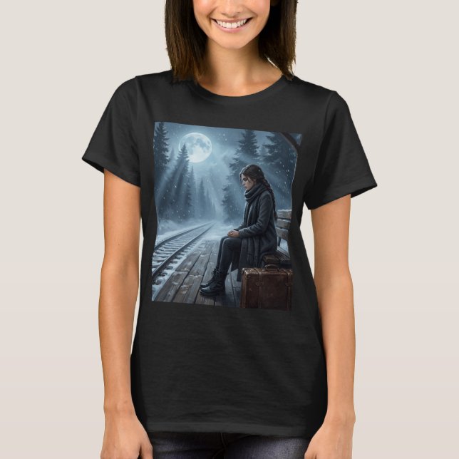Midnight Solitude Shirt–Dark Dream Aesthetic tee (Front)