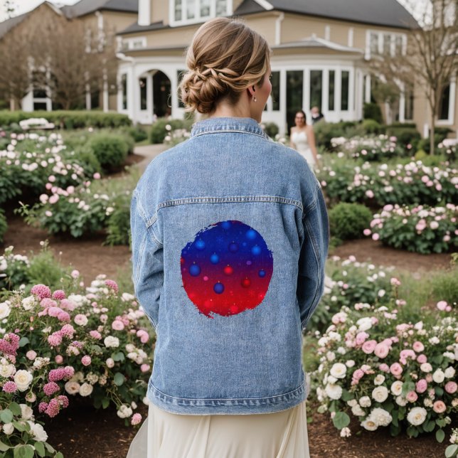 Midnight Spark and Tinsel Glow Denim Jacket (Wedding Back)
