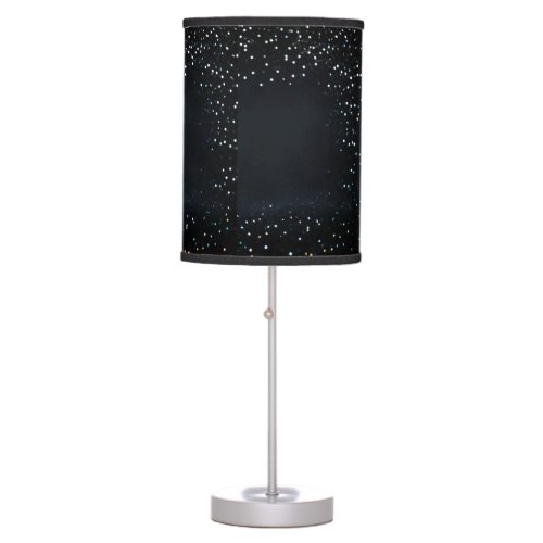 Midnight Spark Black Elegance Lamp with Sparklin