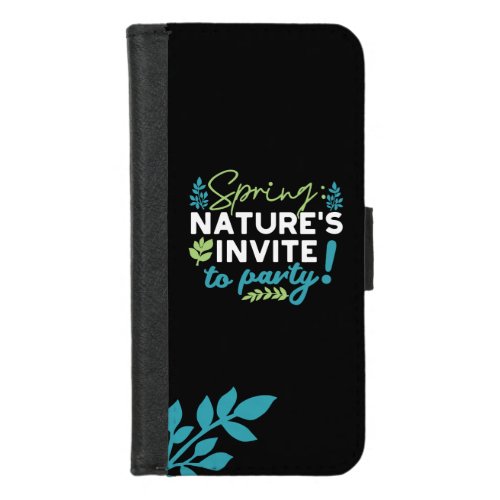 Midnight Spring Revelry Natures Invite to Party iPhone 87 Wallet Case
