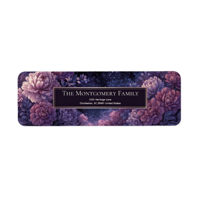 Midnight Stardust Celestial Mum Frame Label (Front)