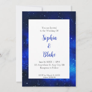 Midnight Starfield Wedding Invitation