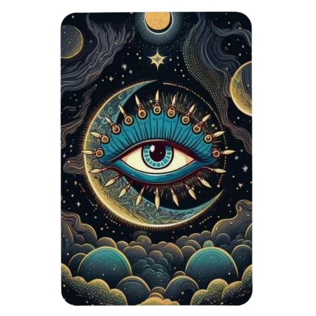 Midnight Starry Center Eye Magnet (Vertical)