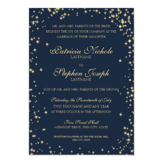 Twinkling Sparkling Stars Invitations Announcements Zazzle