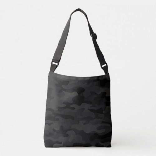Midnight Stealth Urban Camo Black Charcoal Crossbody Bag