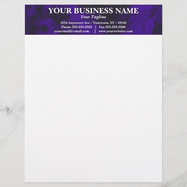 Midnight Streaks Banner Letterhead (Front)