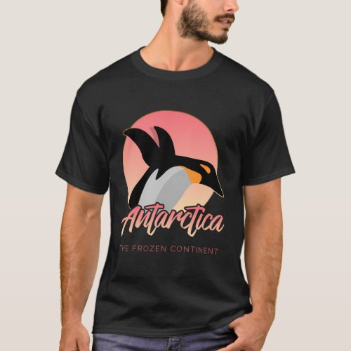 Midnight Sun Penguin Antarctica T_Shirt