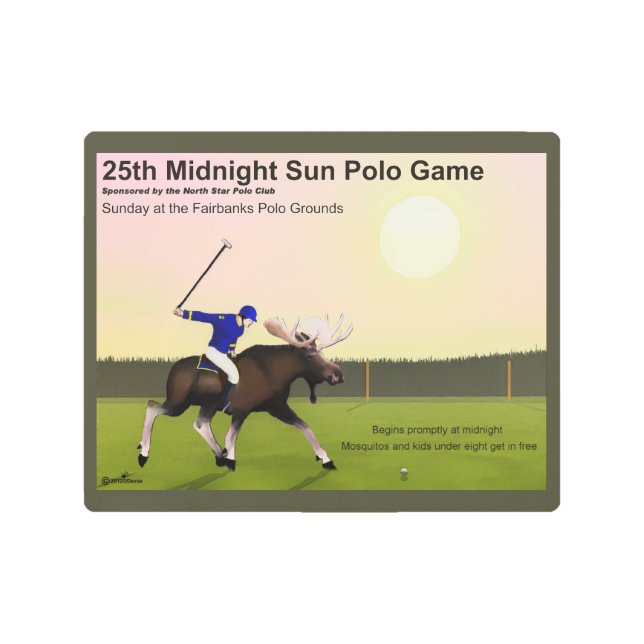 Midnight Sun Polo Metal Print (Front)