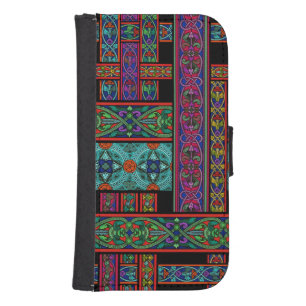 Midnight Sun Stained Glass Galaxy S4 Wallet Case