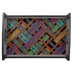 Midnight Sun Stained Glass Serving Tray