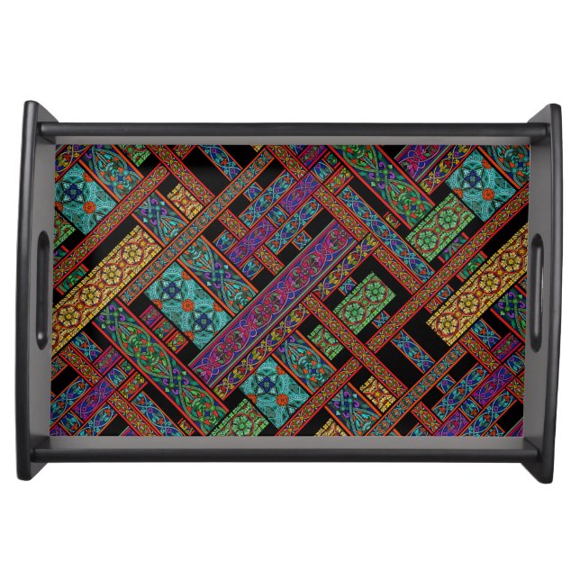 Midnight Sun Stained Glass Serving Tray (Front)