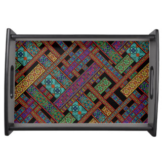 Midnight Sun Stained Glass Serving Tray