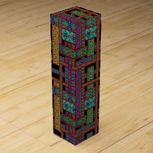 Midnight Sun Stained Glass Wine Gift Box
