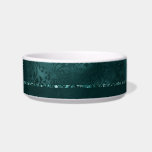 Midnight Teal Romance | Dark Satiny Grunge Damask Bowl<br><div class="desc">Rich sophisticated 90s style grunge is all grown up with this edgy distressed satin rose damask, luxurious velvet, and faux glitter trim in a dramatic dark moody jewel tone and dusky hue palette. This vintage 1990s unisex mixed medium abstract texture adds the perfect pop of color and personal style. For...</div>
