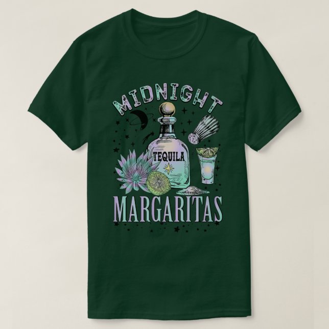 Midnight Tequila Margaritas Lime Tequila Drink Mag T-Shirt (Design Front)