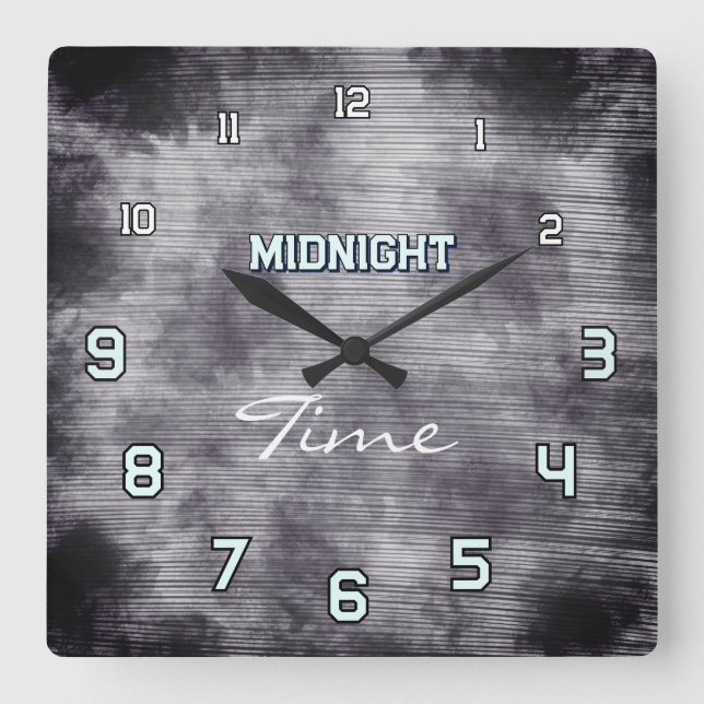 Midnight Time Gothic Moonlight Wall Clock (Front)