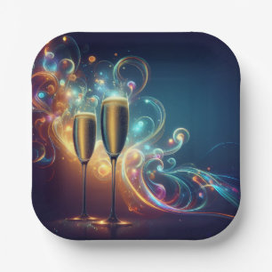 Midnight Toast Paper Plates