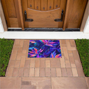 Midnight Tropical Rainforest Doormat