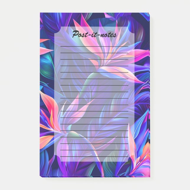 Midnight Tropical Rainforest Post-it Notes (Front)