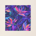 Midnight Tropical Rainforest Scarf<br><div class="desc">Lush,  vibrant and exotic leaves glowing under the moonlight,  creating a mystical jungle ambiance.</div>