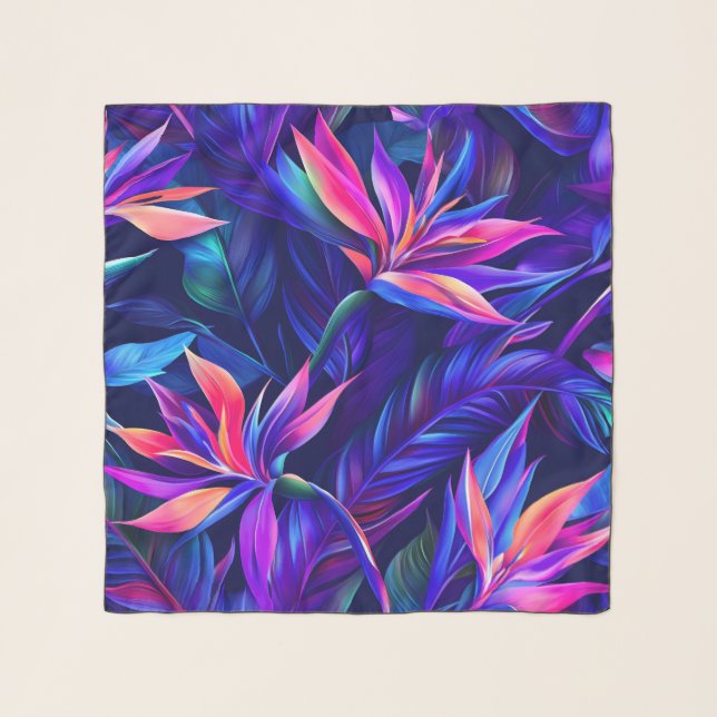 Midnight Tropical Rainforest Scarf (Front)