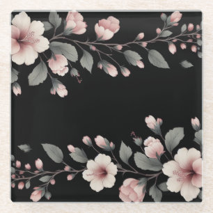 Midnight Tropics Glass Coaster