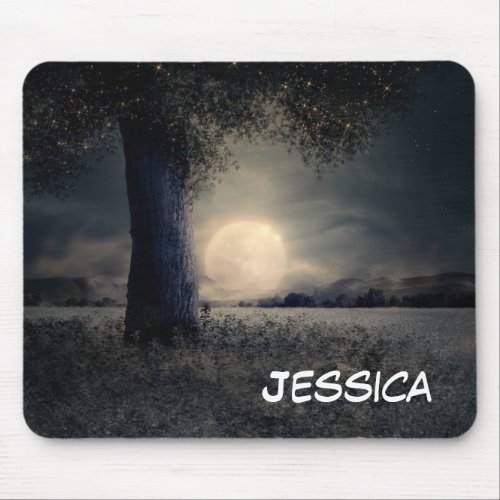 Midnight Under the Tree Mouse Pad