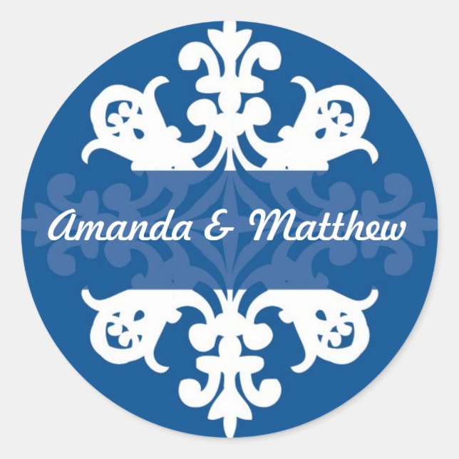 Midnight  Wedding Stickers (Front)