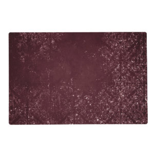 Midnight Wine Romance   Satiny Grunge Damask Placemat