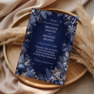 Midnight Winter Sparkle Invitation