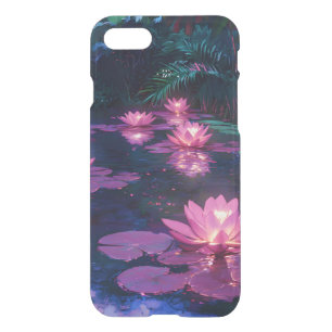 Midnight Zen Nature Pink Lotus Pond iPhone SE/8/7 Case