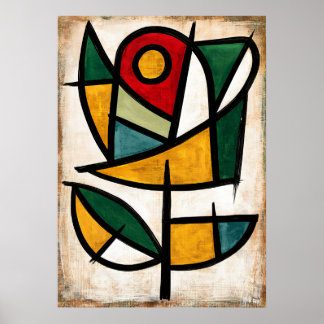 Midori Bara Green Rose Tribal Abstraction Poster