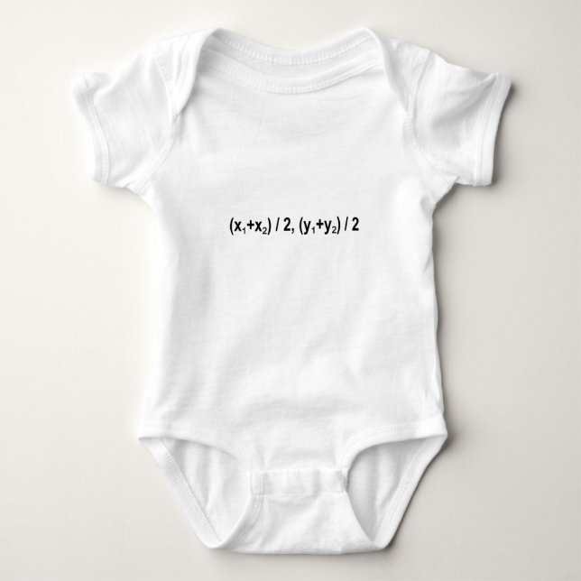 Midpoint Formula Math Mathematical Physics Baby Bodysuit (Front)