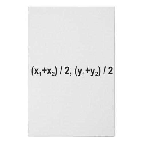 Midpoint Formula Math Mathematical Physics Faux Canvas Print