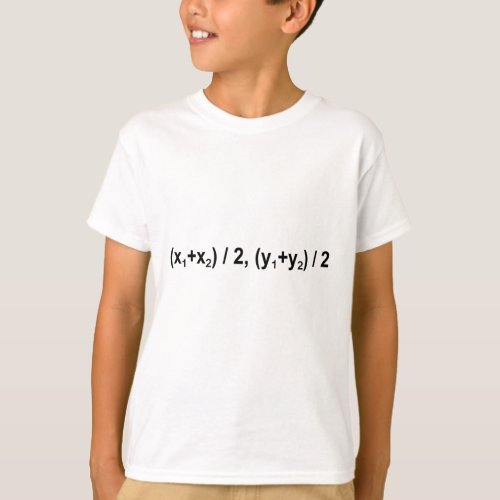 Midpoint Formula Math Mathematical Physics T_Shirt