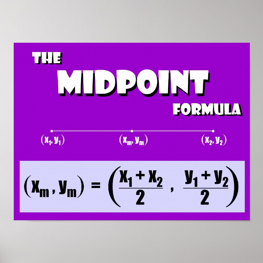 Midpoint Formula Poster | Zazzle