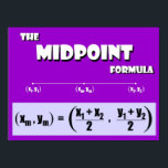 Midpoint Formula Poster<br><div class="desc">Put the Midpoint Formula on your classroom wall! Great for Algebra, Geometry, and Precalculus classes!</div>