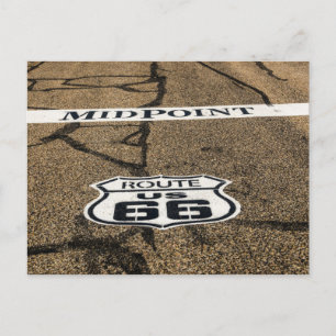 Midpoint Route 66 Sign - Adrian, Texas Postcard